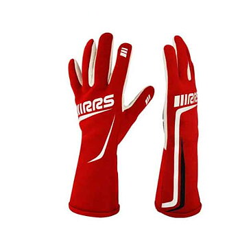 RRS GRIP2 RACING GLOVES - RED LOGO WHITE - FIA 8856-2018