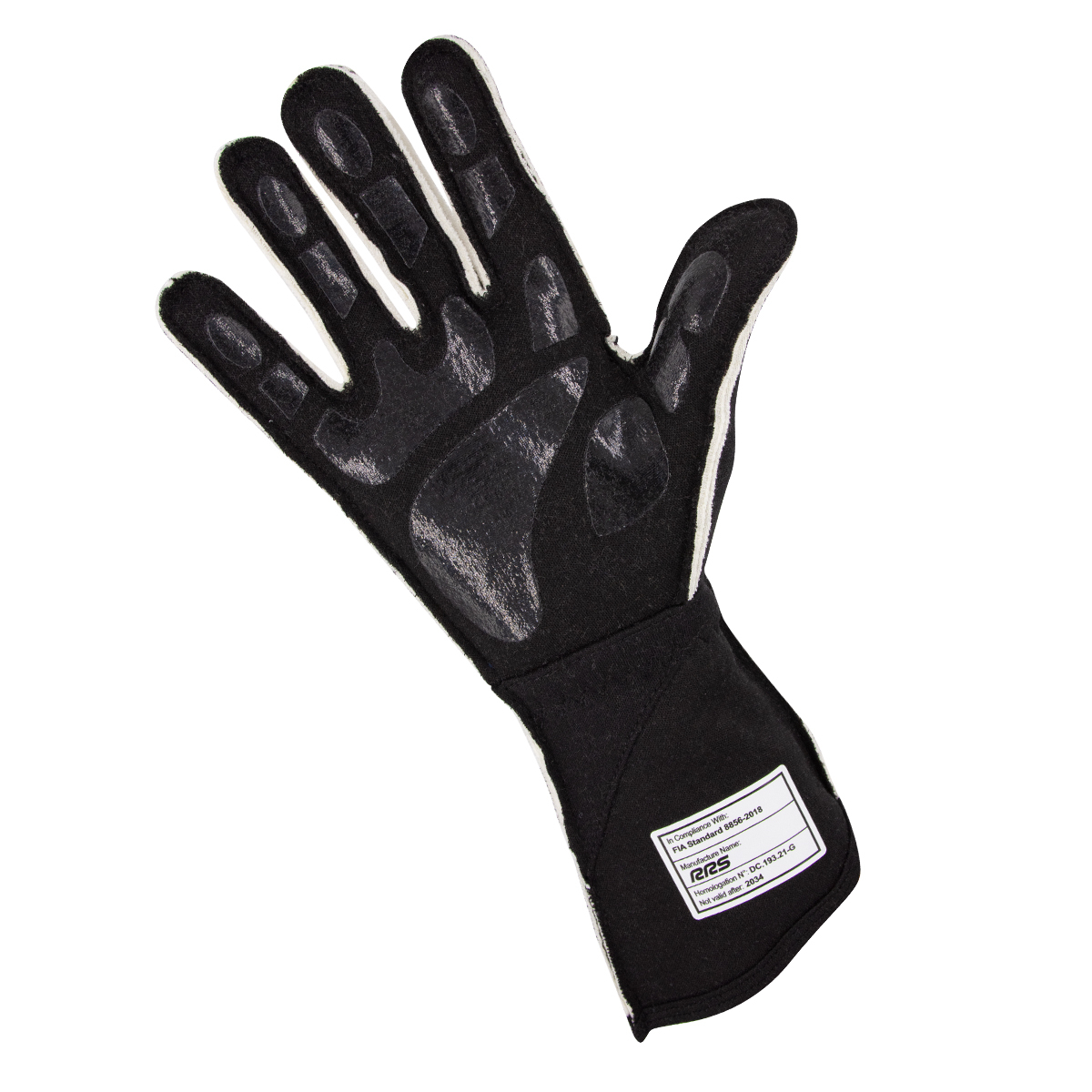 RACING GLOVES RRS VIRAGE 3 - BLACK LOGO RED - FIA 8856-2018 - 3