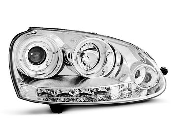 STRÅLKASTARE VW GOLF 5 10.03-09 ANGEL EYES KROMADE