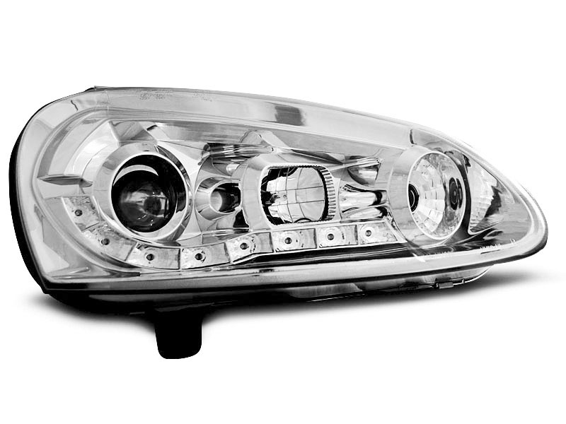 HEADLIGHTS VW GOLF 5 DAYLIGHT CHROME