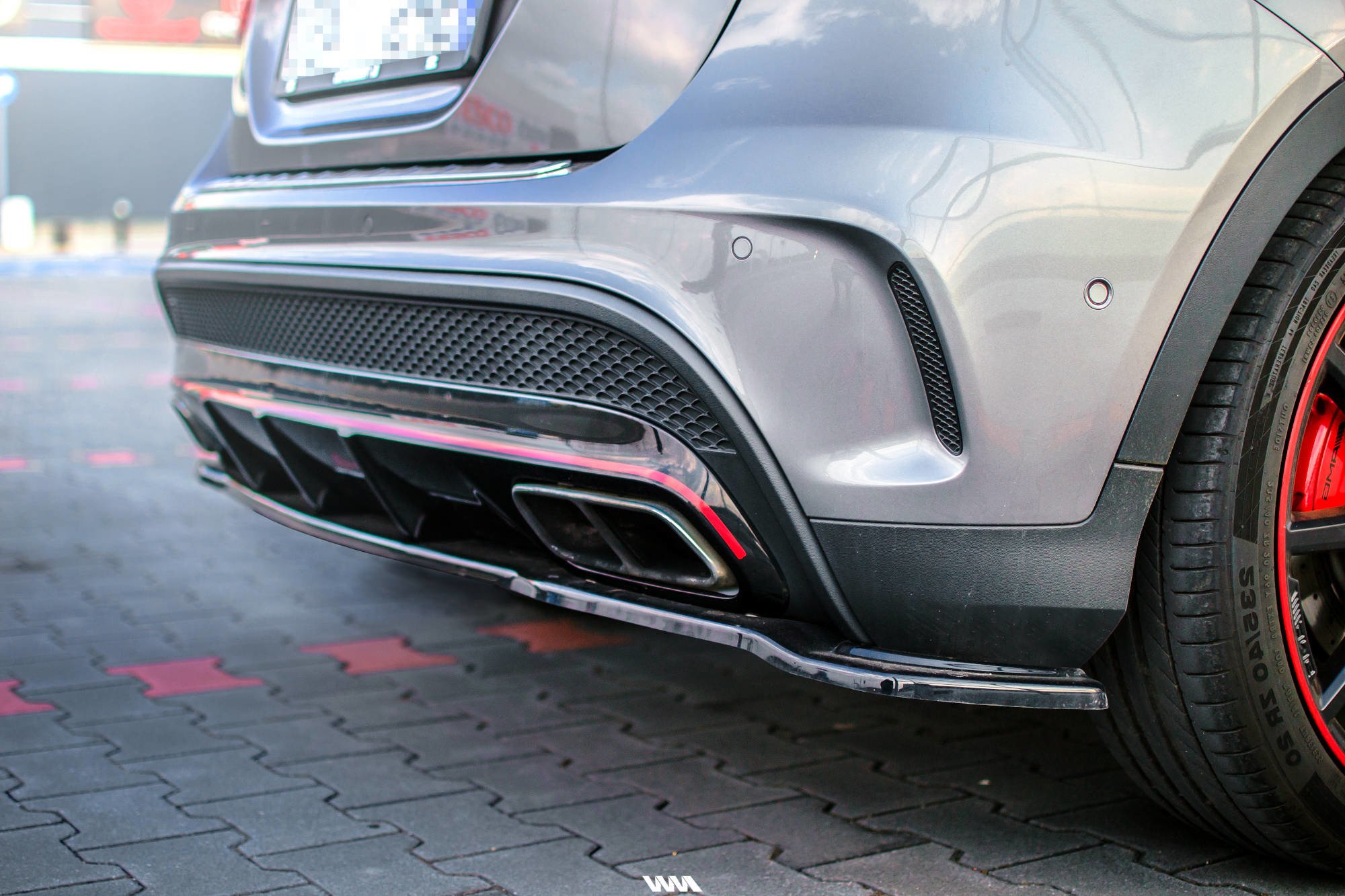 Rear Splitter (NO Vertical Bars) Mercedes-benz GLA 45 AMG SUV (X156) Pre-facelift (2014-2017)