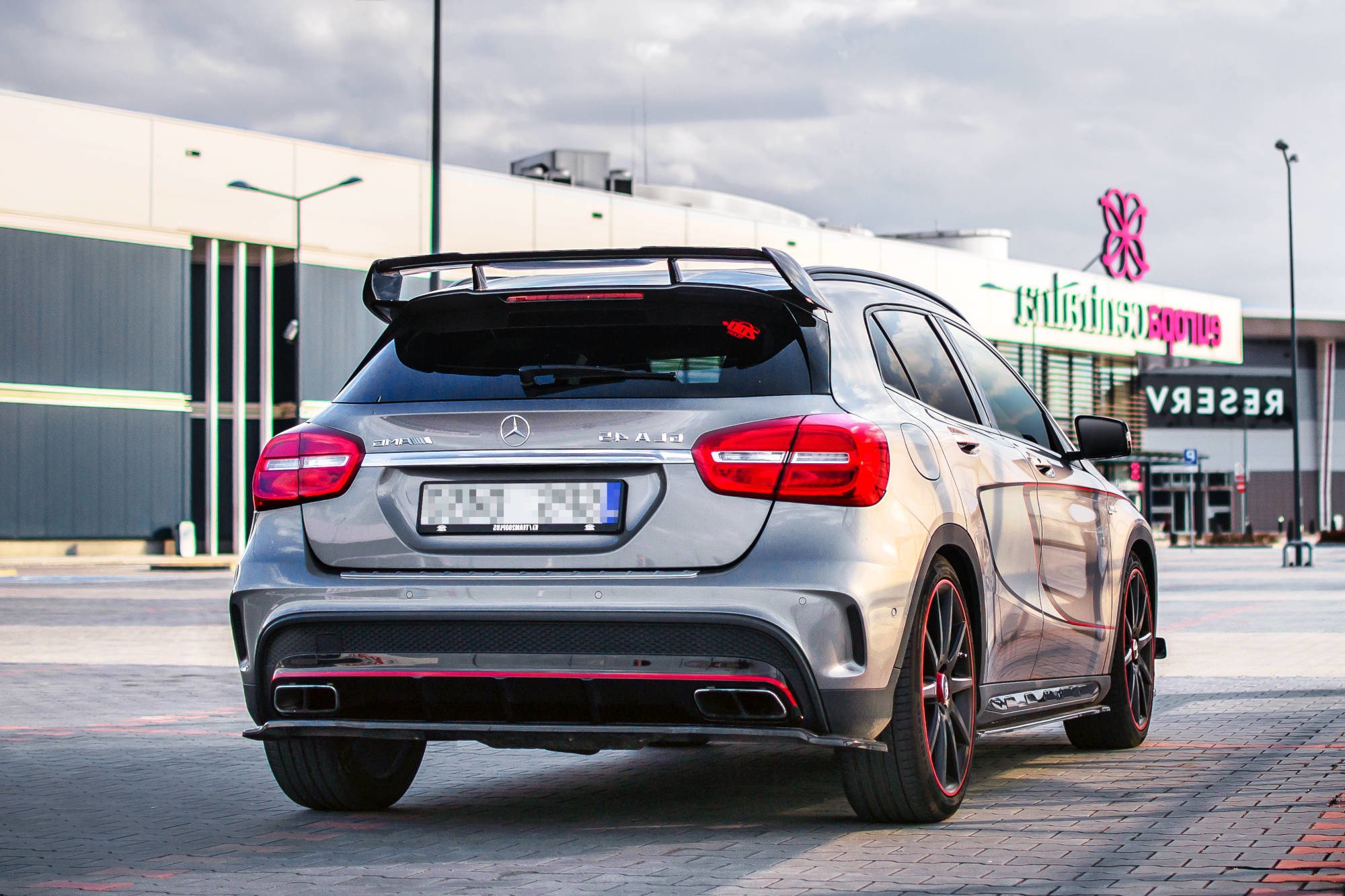 Rear Splitter (NO Vertical Bars) Mercedes-benz GLA 45 AMG SUV (X156) Pre-facelift (2014-2017) - 2
