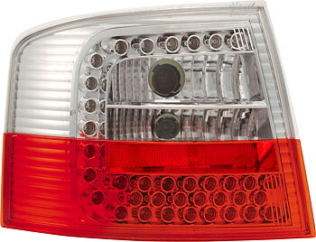 AUDI A6 AVANT B4 98-04 LED TAILLIGHTS SET RED/CLEAR