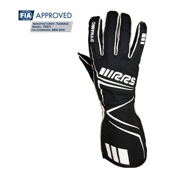FIA RRS DYNAMIC 2 GLOVES (EXTERNAL SEAMS) - BLACK - FIA 8856-2018 - 2