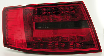 AUDI A6 4D B5 04-10 LED TAILLIGHTS SET RED/SMOKE