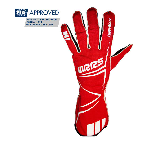 FIA RRS DYNAMIC 2 GLOVES (EXTERNAL SEAMS) - RED - FIA 8856-2018 - 2
