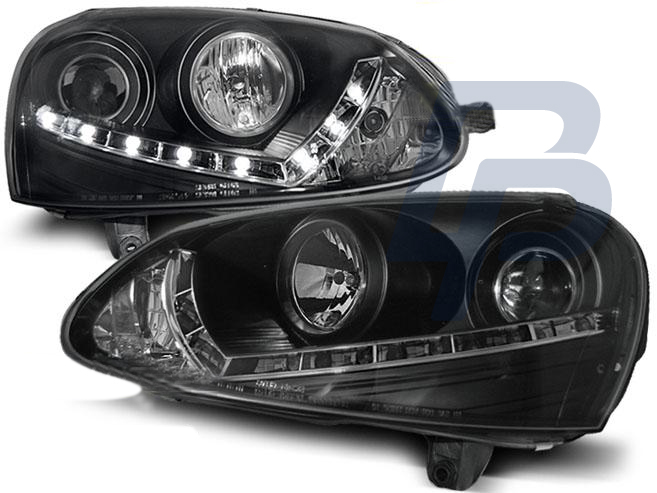 HEADLIGHTS VW GOLF 5 03-08 D2S DAYLIGHT BLACK