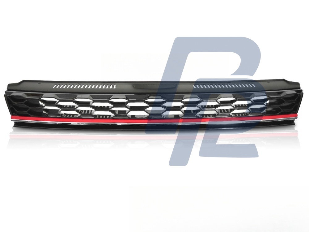Grille Sport Gloss Black with Red Line for VW Golf 7 2017–2019 - 5