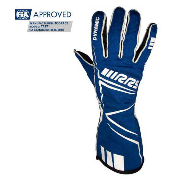 FIA RRS DYNAMIC 2 GLOVES (EXTERNAL SEAMS) - BLUE - FIA 8856-2018 - 2