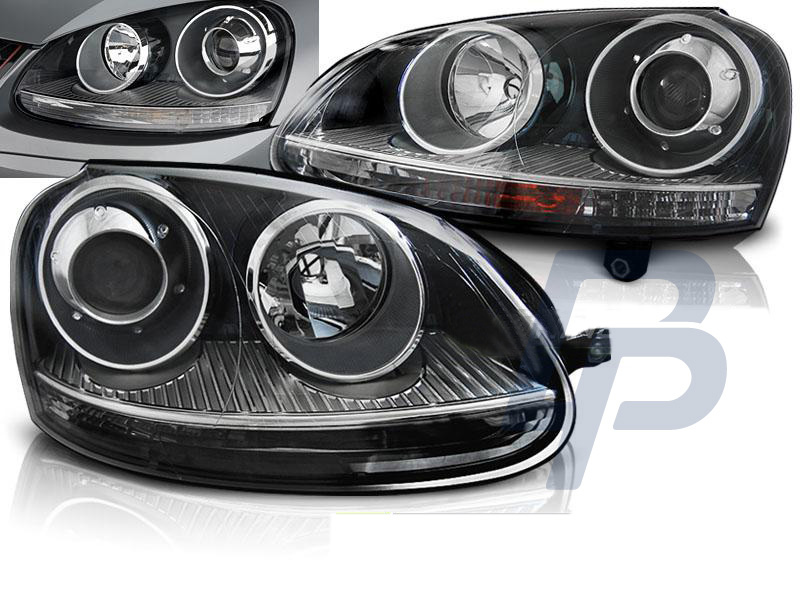 HEADLIGHTS VW GOLF 5 10.03-09 GTI BLACK - 3