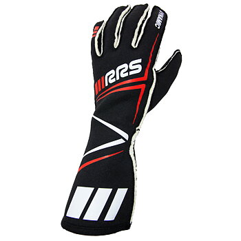 FIA RRS DYNAMIC 3 RACING GLOVES (EXTERNAL SEAMS) BLACK / RED - FIA 8856-2018