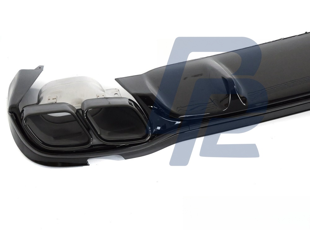Diffuser Twin Outlet Gloss Black Sport for Mercedes W213 / S213 2020–2023 - 3