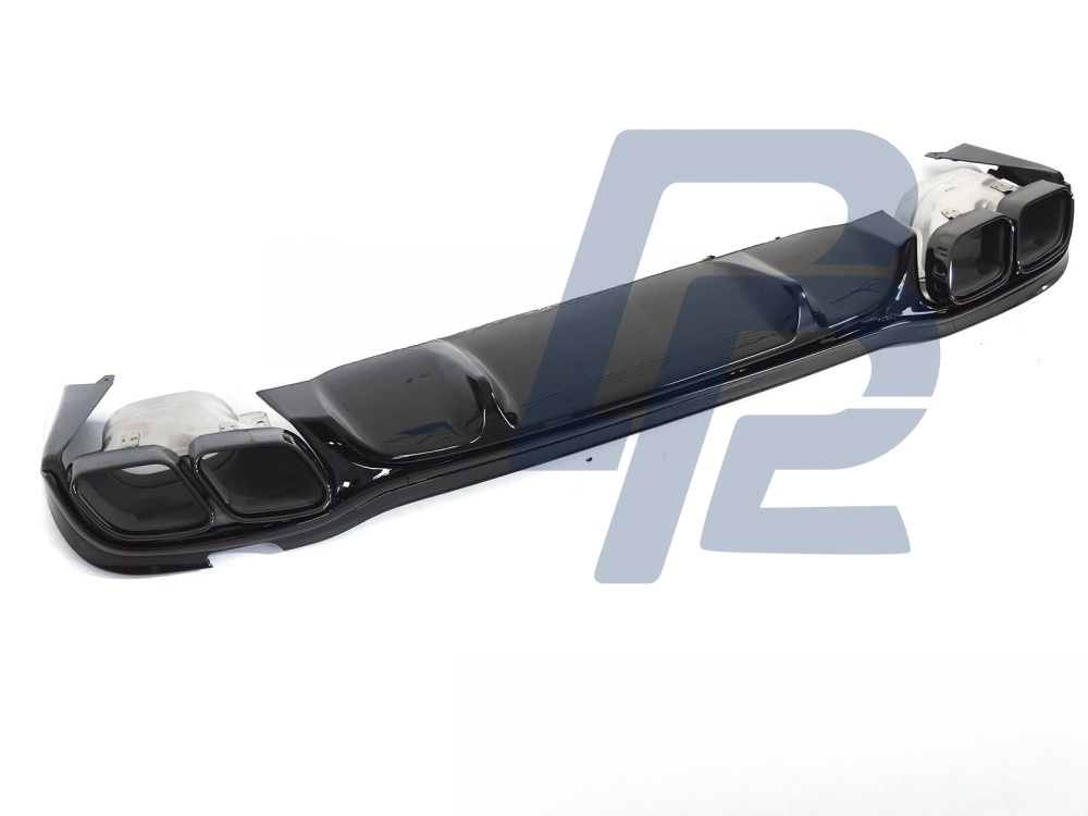Diffuser Twin Outlet Gloss Black Sport for Mercedes W213 / S213 2020–2023 - 4