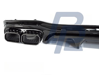 Diffuser Twin Outlet Gloss Black Sport for Mercedes W213 / S213 2020–2023