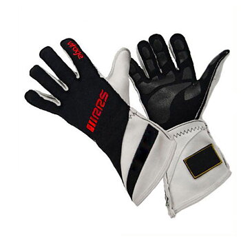 RACING GLOVES RRS VIRAGE2  - BLACK LOGO RED - FIA 8856-2018