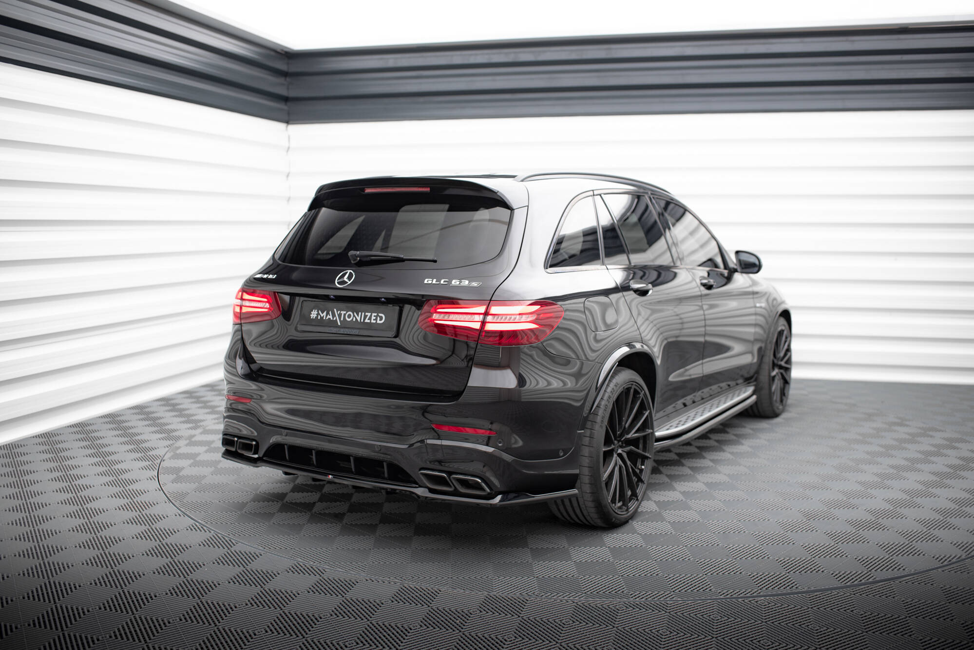 Central Rear Splitter Vertical Bars V Mercedes Amg Glc Suv X