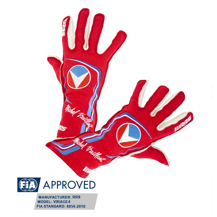 RACING GLOVES RRS MICHEL VAILLANT RED - FIA 8856-2018 - 2