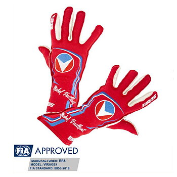 RACING GLOVES RRS MICHEL VAILLANT RED - FIA 8856-2018