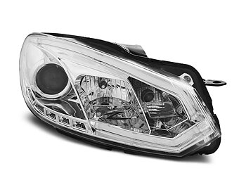 STRÅLKASTARE VW GOLF 6 10.08-12  KROMADE TUBE LIGHTS TRU DRL