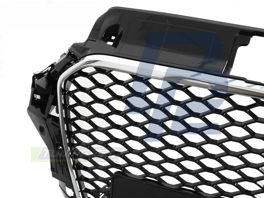 Grille Sport Style Gloss Black/Chrome PDC for Audi A3 8V 2012–2016 - 2