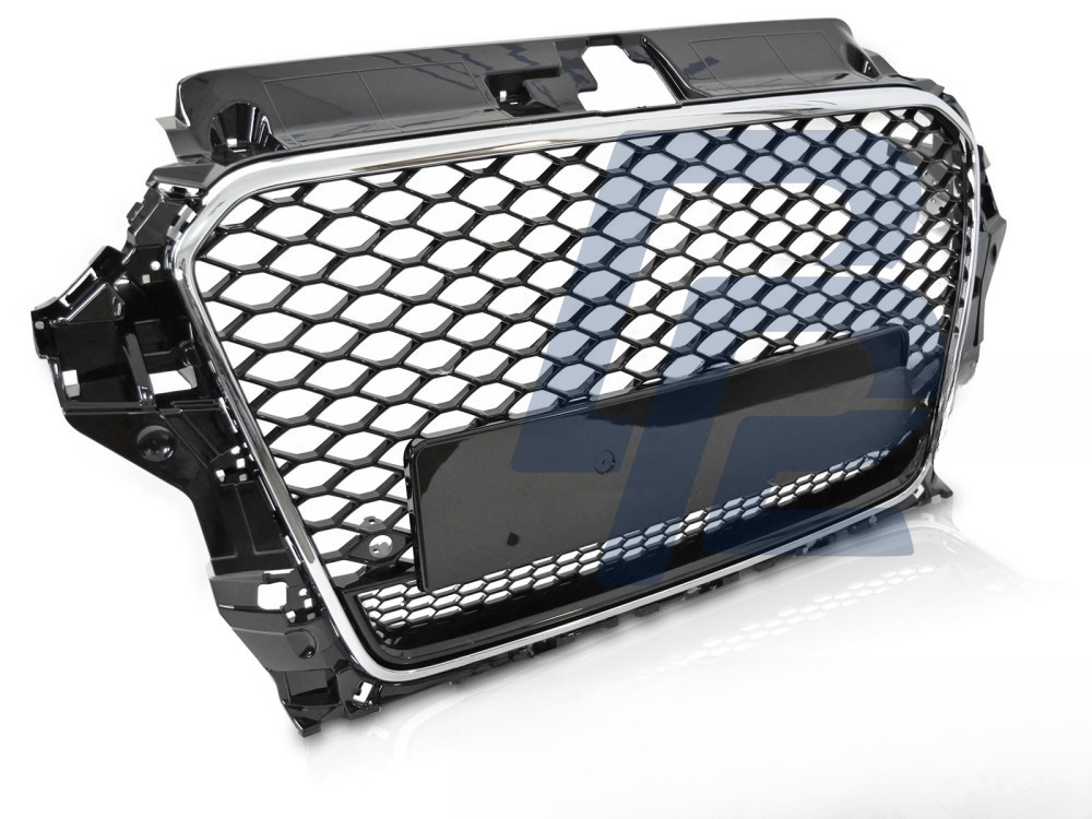Grille Sport Style Gloss Black/Chrome PDC for Audi A3 8V 2012–2016 - 3