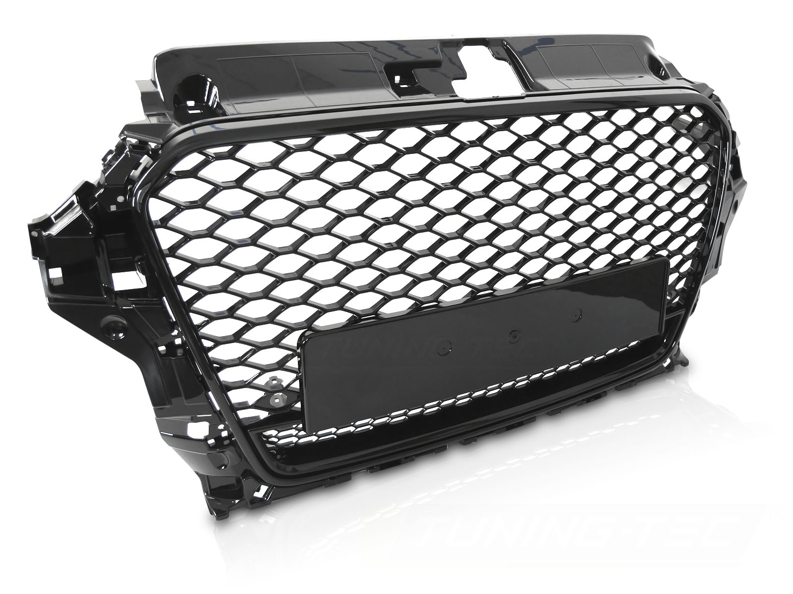 GRILL SPORTDESIGN BLANK SVART PDC TILL AUDI A3 8V 2012-2016