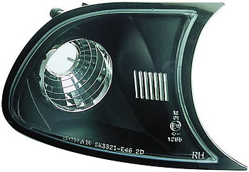 BMW 3 E46 2D 01-03 FRONT INDICATOR LIGHTS BLACK