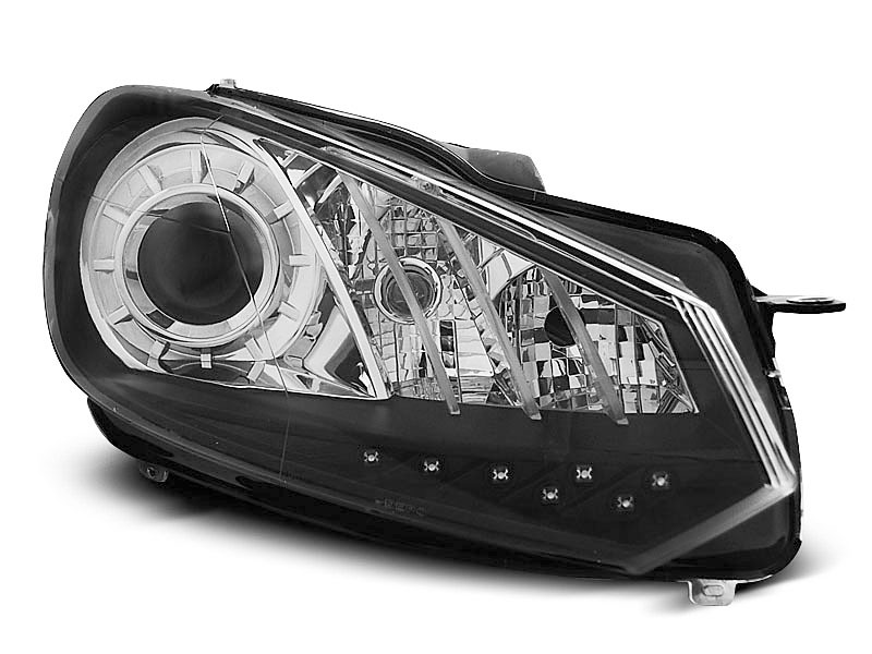 HEADLIGHTS VW GOLF 6 10.08- 12 TRU DRL BLACK