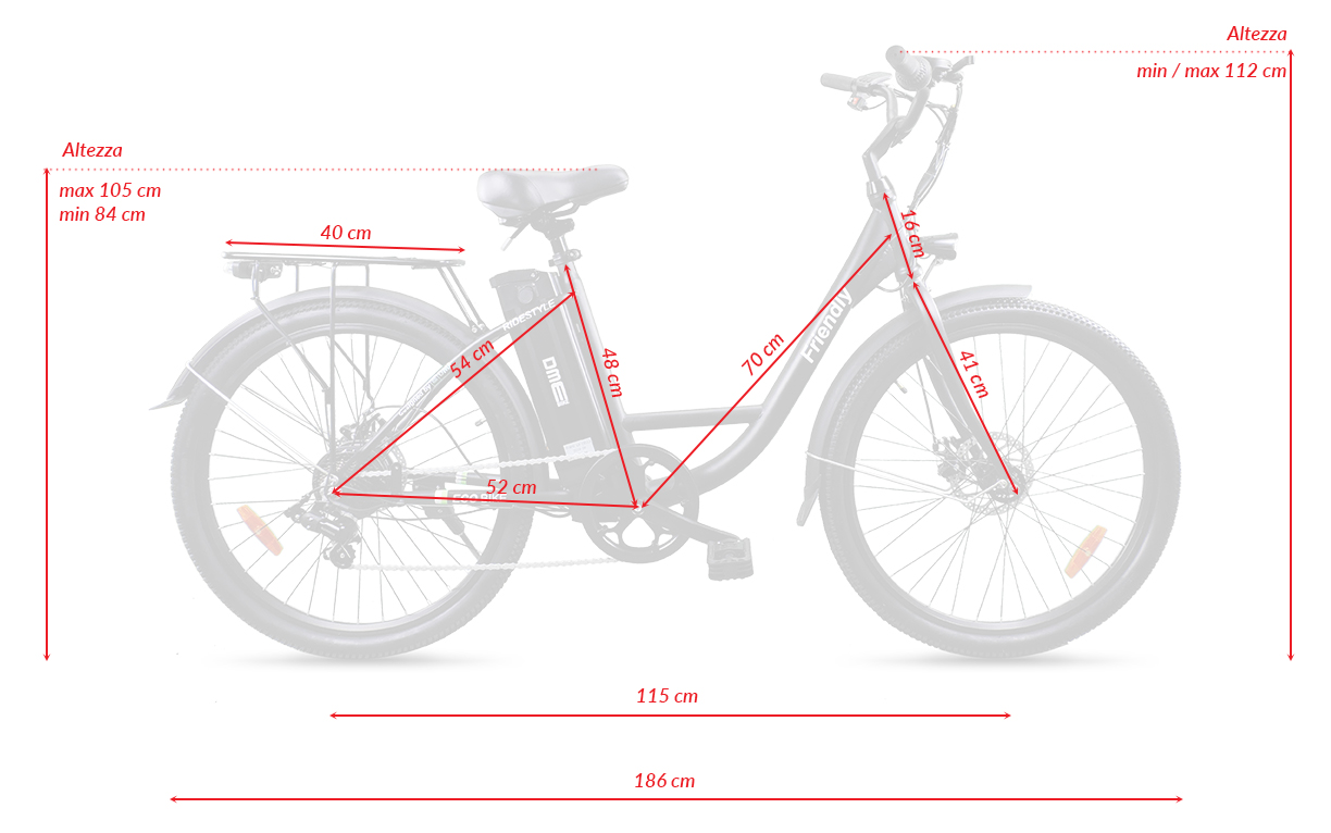 BIGWAY 26" CITY ELCYKEL 250W 36V - 21