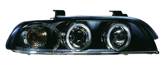 BMW 5 E39 96-03 HEADLIGHTS SET BLACK (ELECTRIC)