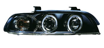 BMW 5 E39 96-03 HEADLIGHTS SET BLACK (ELECTRIC)