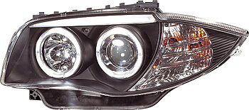 BMW 1 E87 04-11 HEADLIGHTS SET BLACK