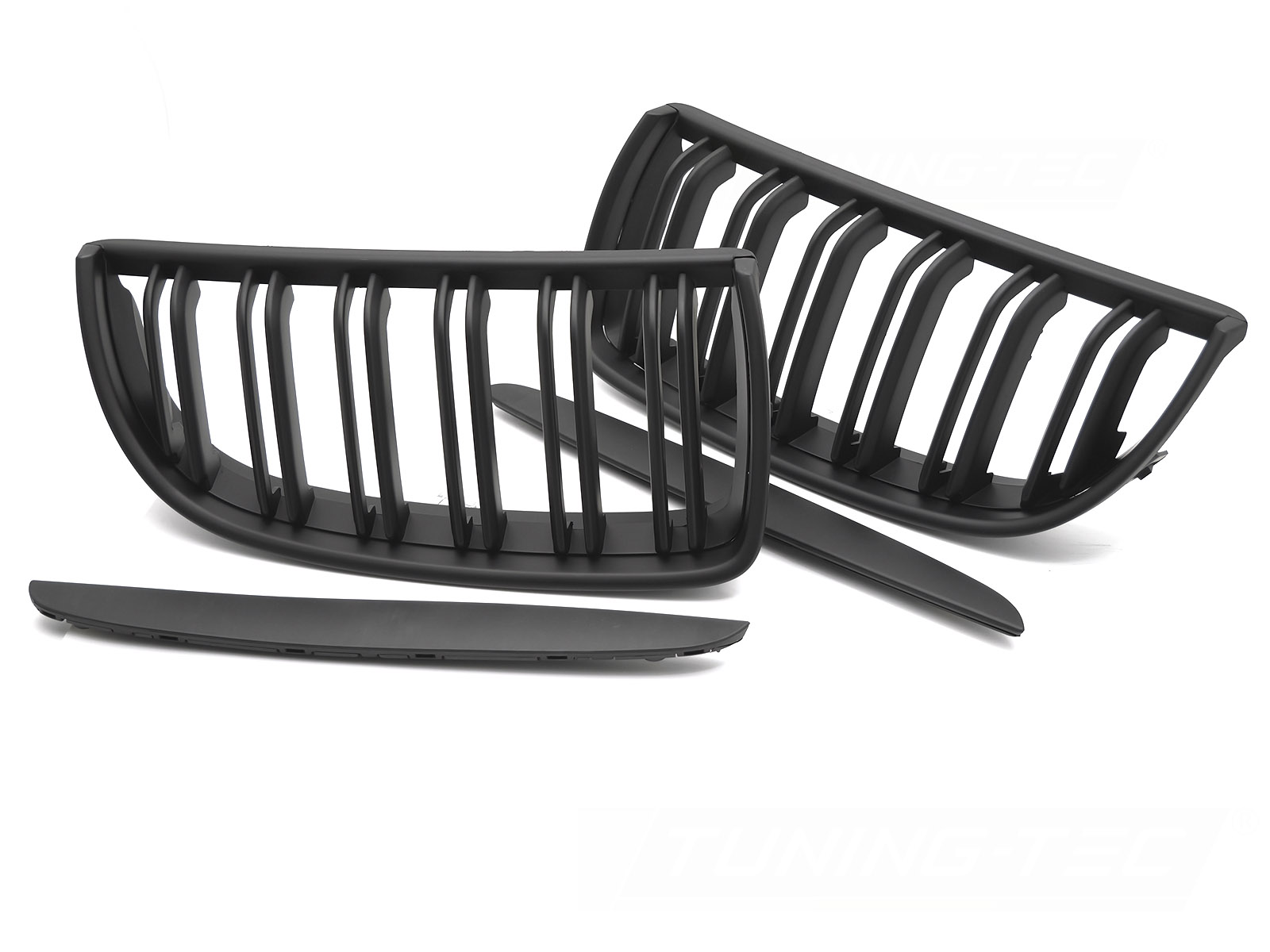 GRILL SPORT SVART MATT DUBBELRIBBAD TILL BMW E90 / E91 2005-2008