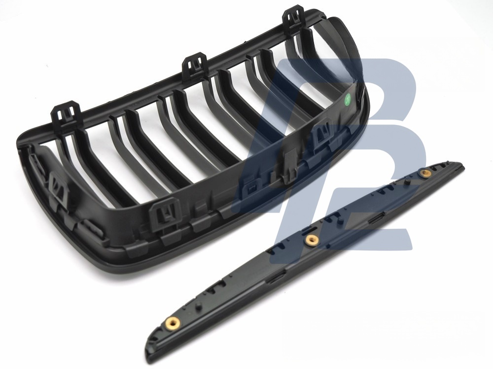 Grille Sport Matt Black Double-Slat for BMW E90 / E91 2005–2008 - 6