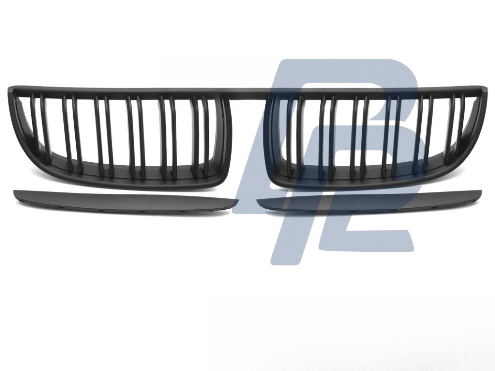 Grille Sport Matt Black Double-Slat for BMW E90 / E91 2005–2008 - 4