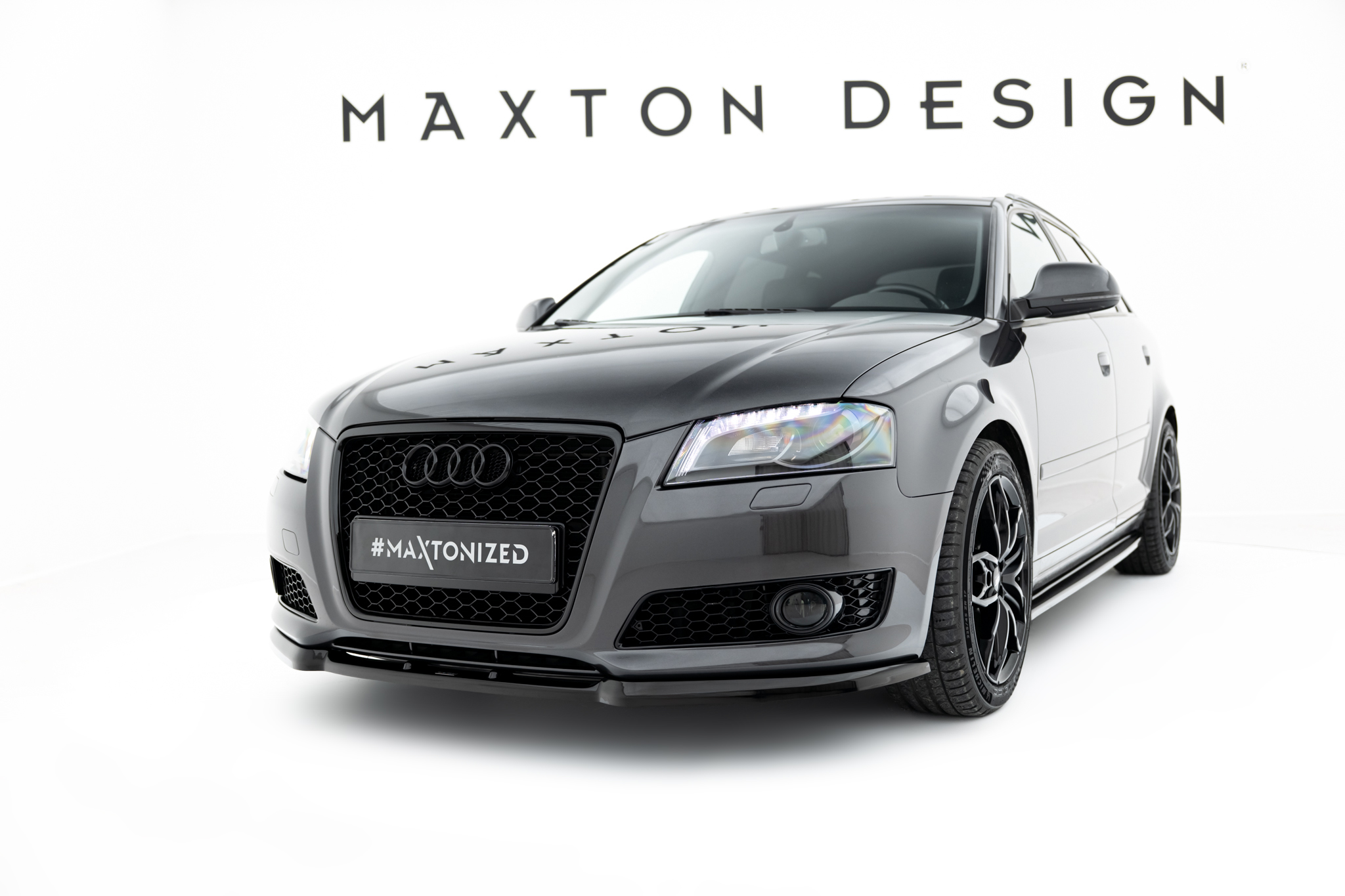 FRONT SPLITTER SUITABLE FOR AUDI A3 8P FACELIFT – MAXTON DESIGN - 2