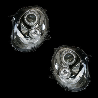 MINI R55/R56/R57 06-10  HEADLIGHTS SET CLEAR