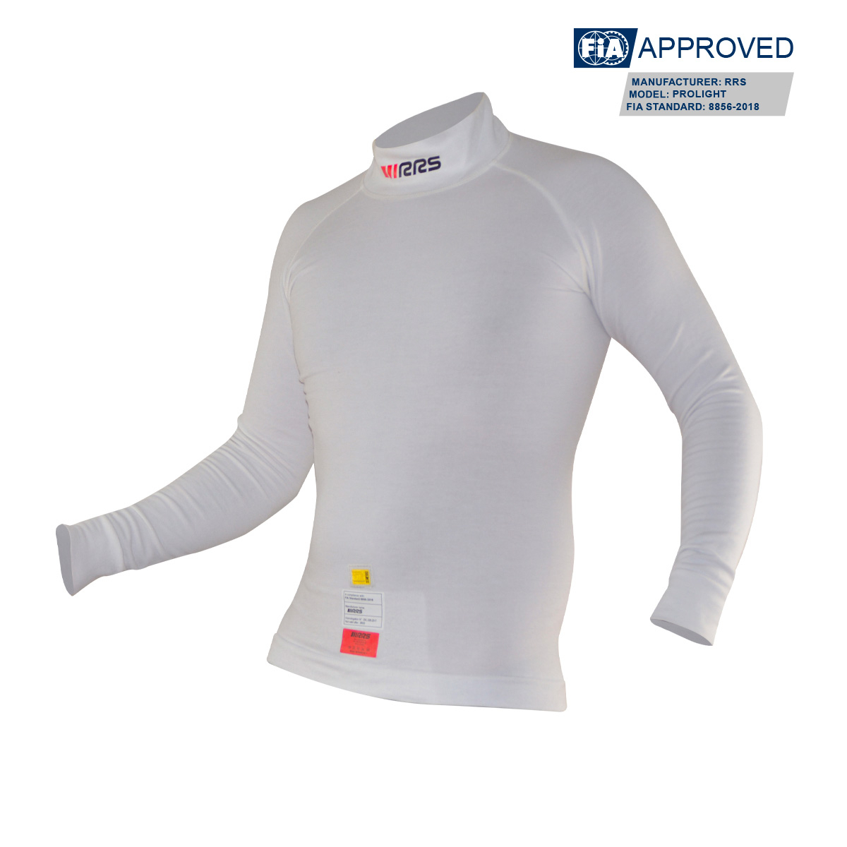 RRS PROLIGHT SWEAT-SHIRT - WHITE - FIA 8856-2018 - 2