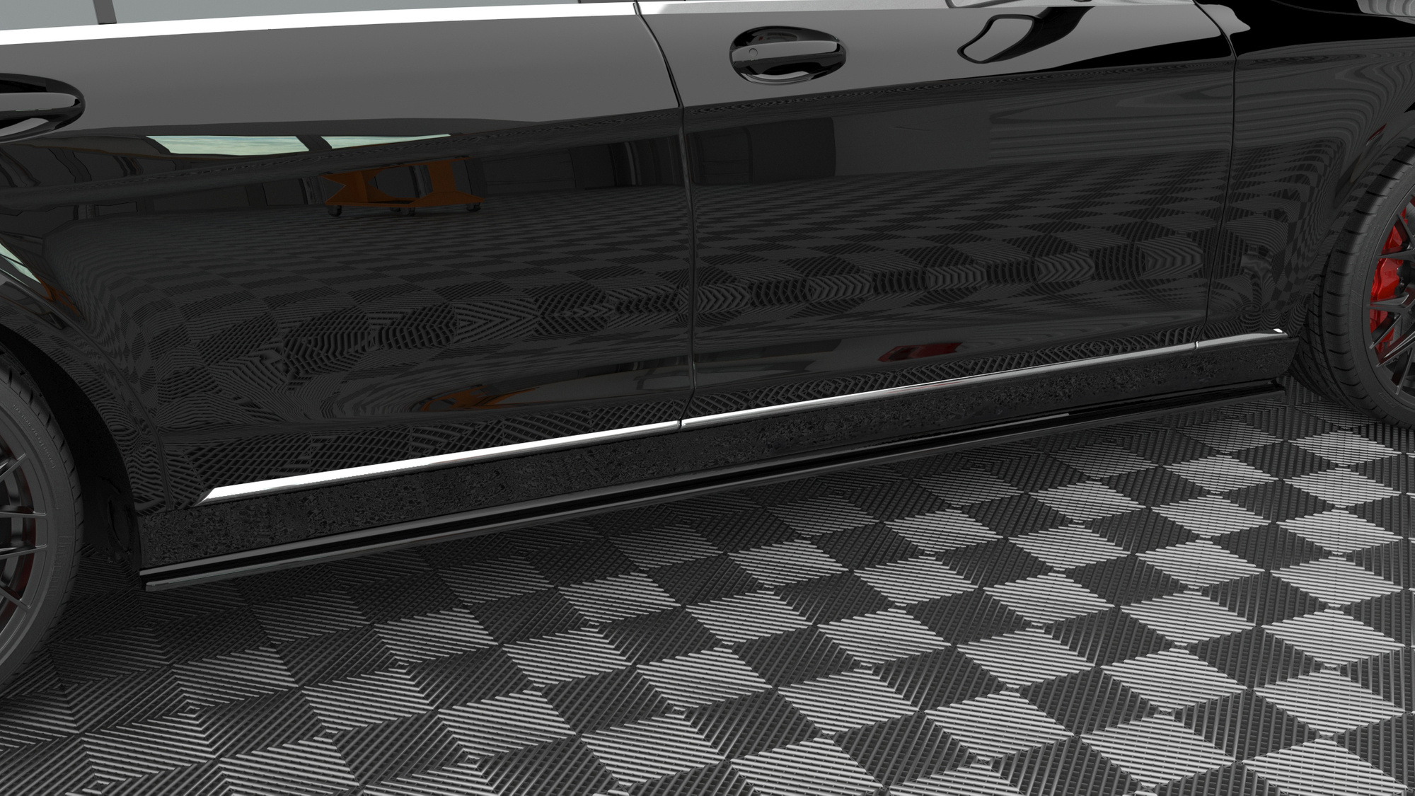 Side Skirts Diffusers Mercedes-Benz S Long W222 - 3