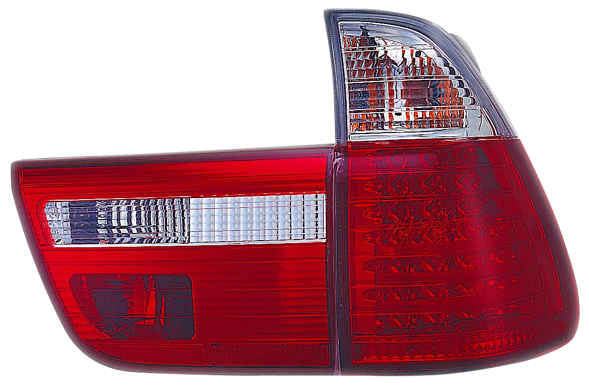 BMW X5 00-02 LED BAKLAMPOR SET RÖDA/KLARA