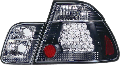 BMW 3 E46 4D 98-02 LED BAKLAMPOR SET SVARTA