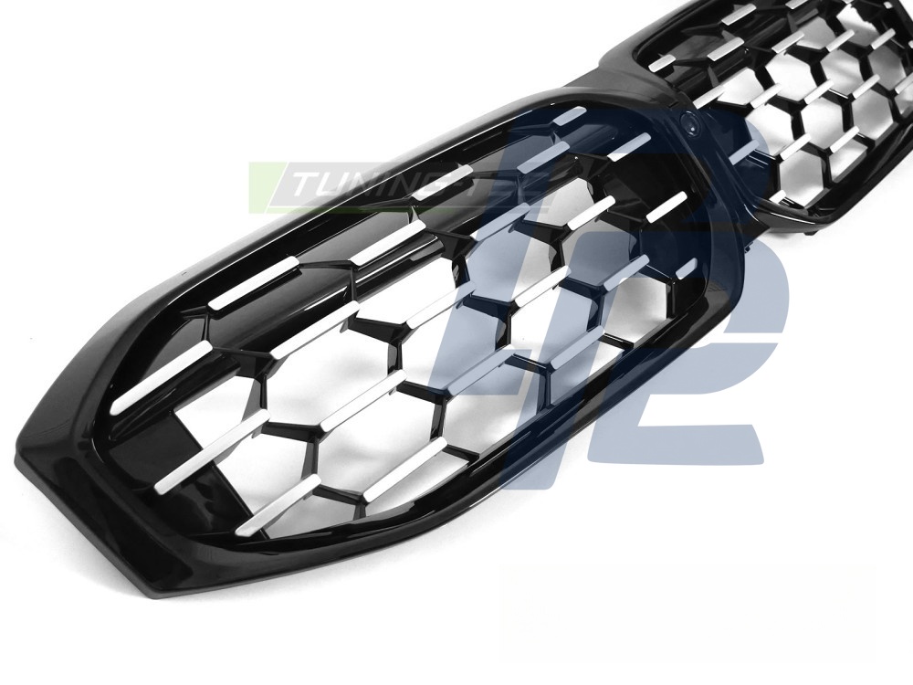 Grille Diamond Silver Black for BMW G20 / G21 LCI 2022–2026 - 2