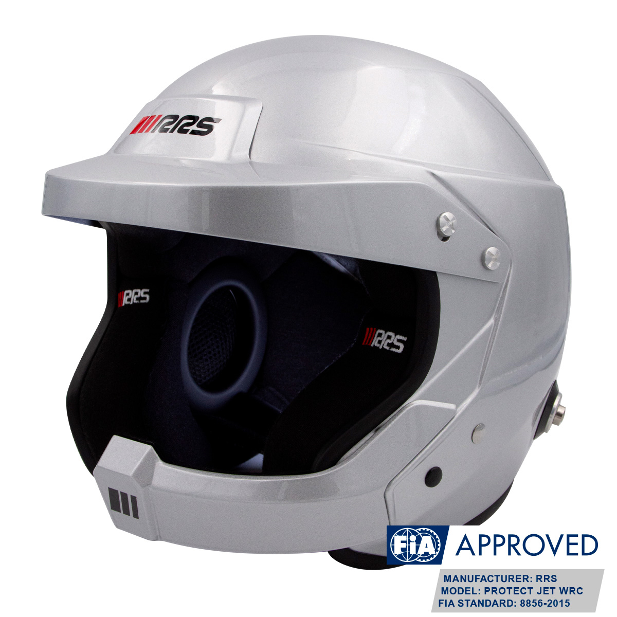 HELMET RRS PROTECT WRC WITH ARM FIA 8859-2015/SNELL SA2020 GREY - 2
