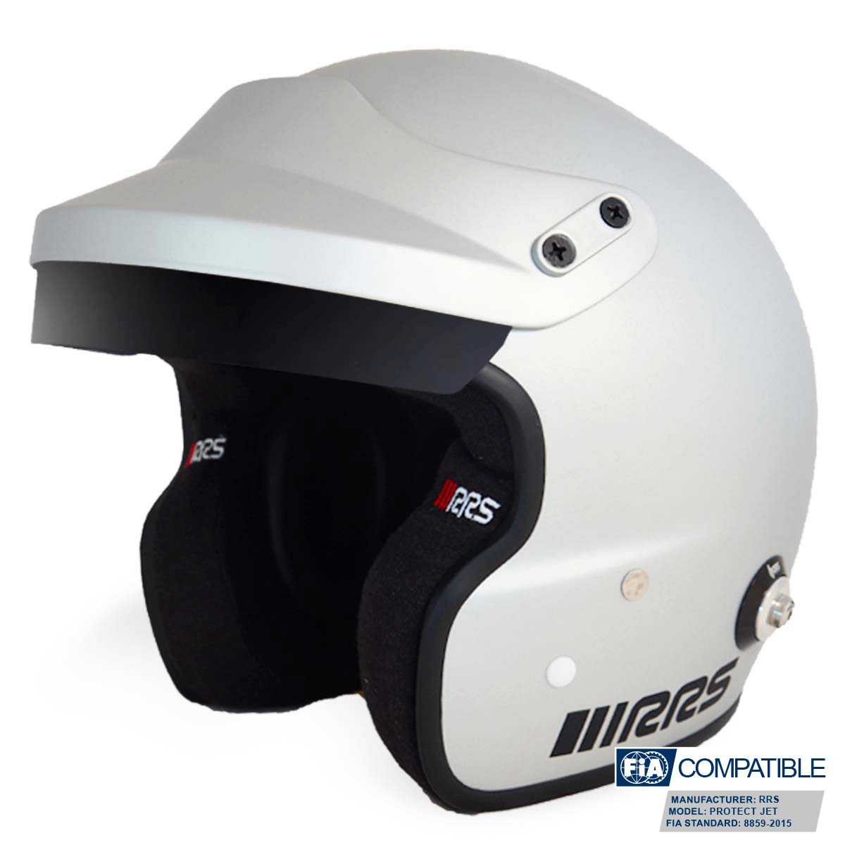 HELMET RRS JET PROTECT GREY MATTE PREMIUM - FIA 8859-2015 SNELL SA2020 - 2
