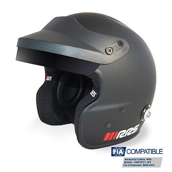 HELMET RRS JET PROTECT PREMIUM BLACK (MAT) - FIA 8859-2015 SNELL SA2020