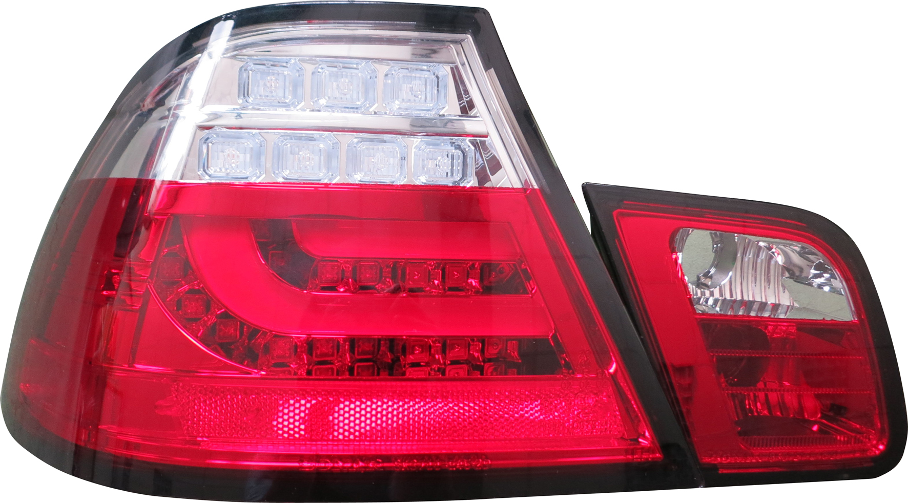 BMW 3 E46 2D 99-02 LED TAILLIGHTS SET RED/CLEAR