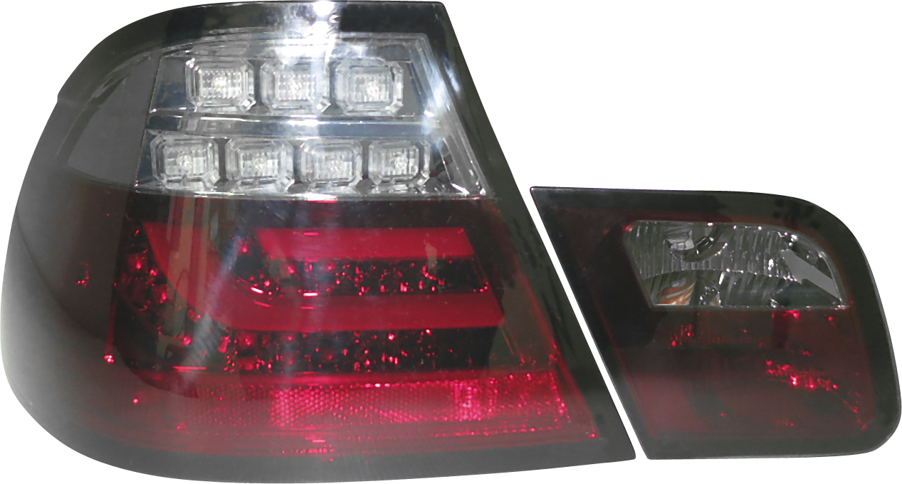 BMW 3 E46 2D 03-05 LED TAILLIGHTS SET RED/SMOKE