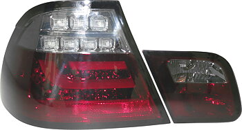 BMW 3 E46 2D 03-05 LED TAILLIGHTS SET RED/SMOKE