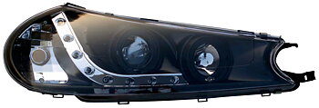 FORD MONDEO 96-00 R8 STIL LED STRÅLKASTARE SVARTA V1