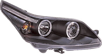 CITOEN C4 04-10 HEADLIGHTS SET BLACK (ELECTRIC)